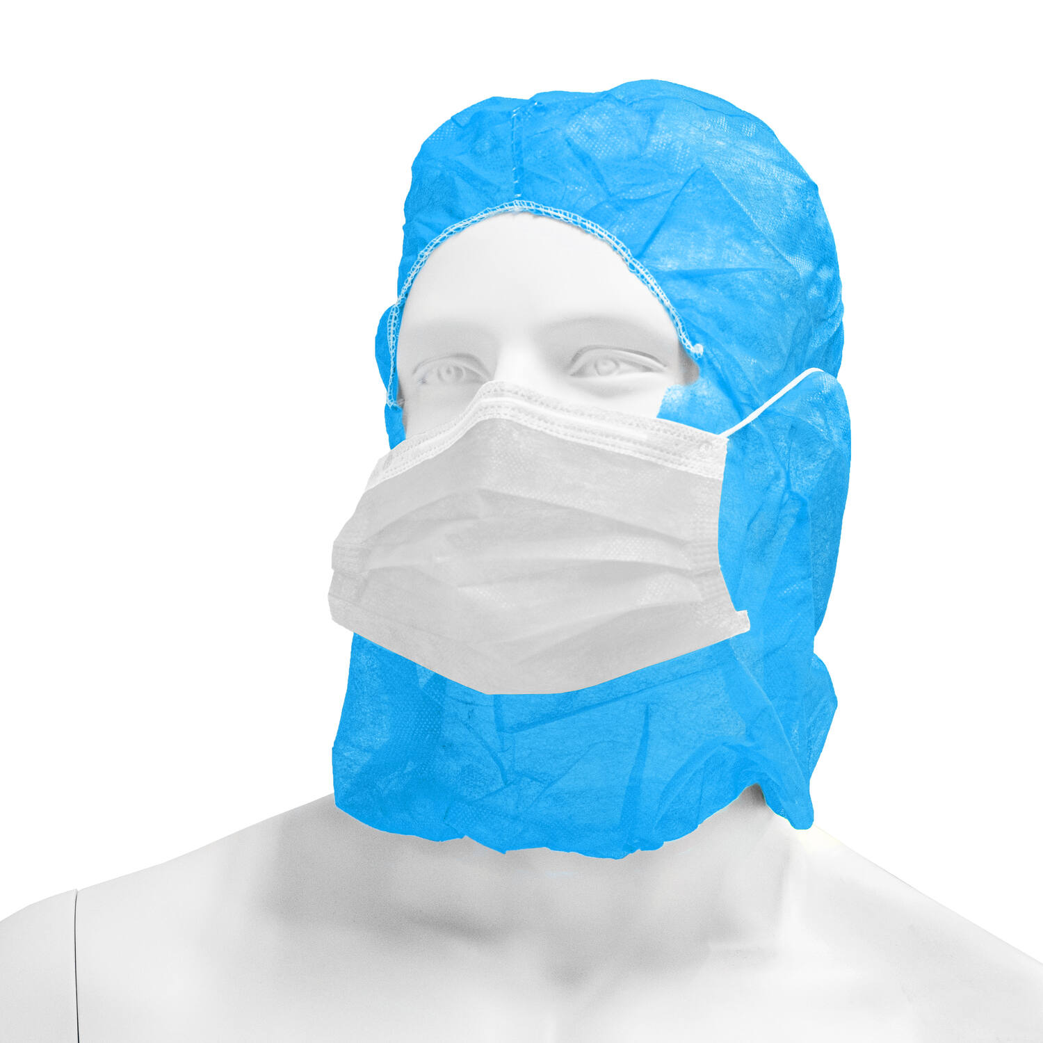 HYGOCLEAN® astrokap PP blauw mondmasker wit