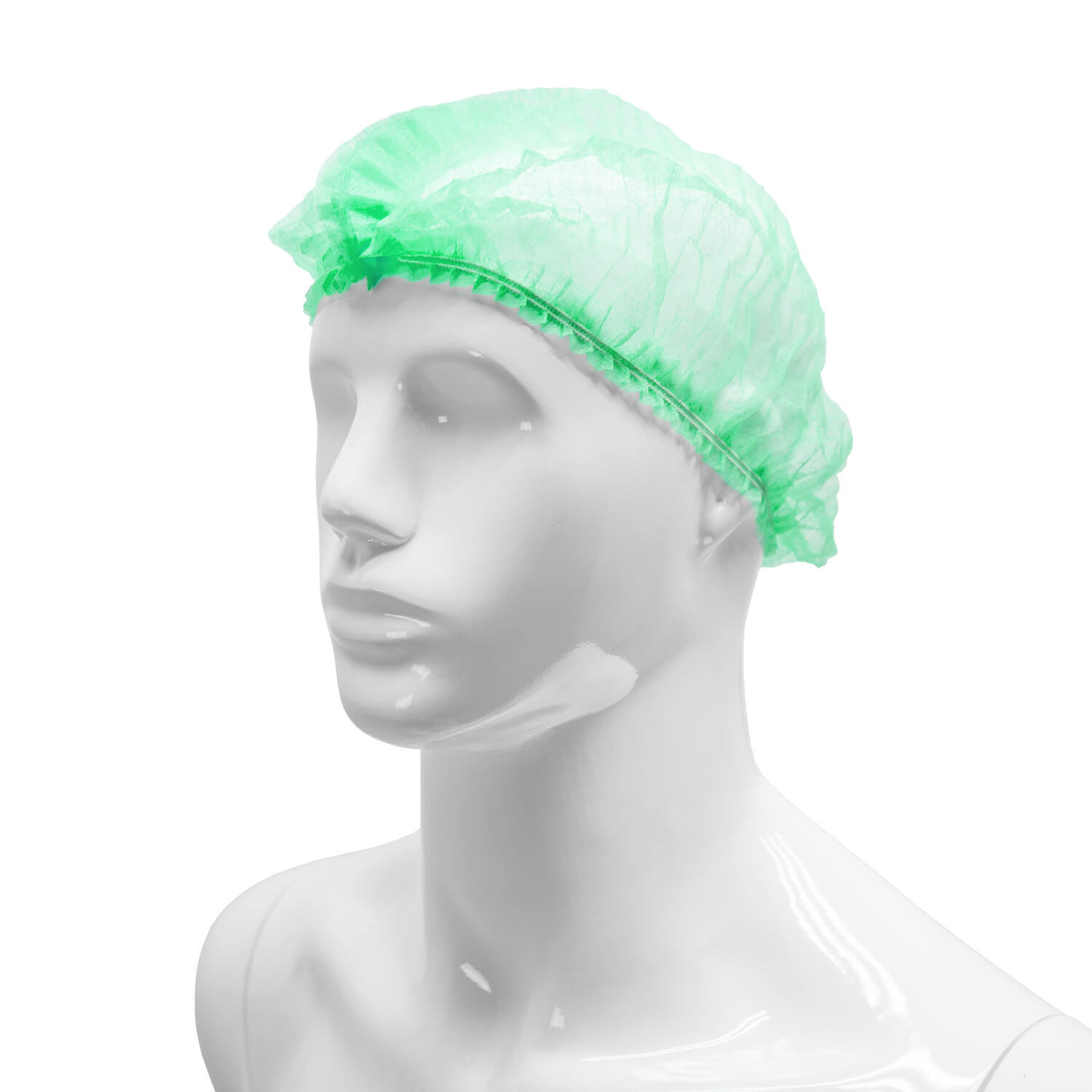 HYGOCLEAN® haarnet PP groen 52cm dubbel elastiek