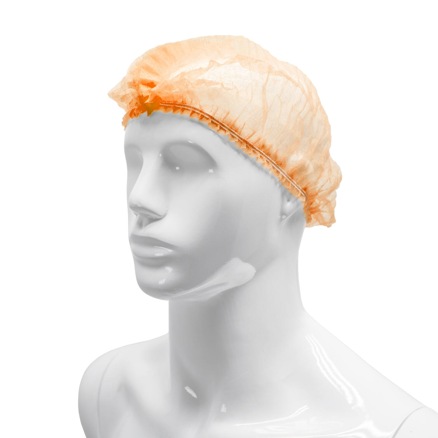 HYGOCLEAN® haarnet PP oranje 52cm dubbel elastiek