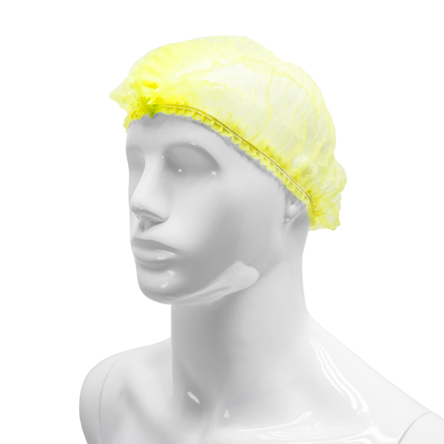 HYGOCLEAN® haarnet PP geel 58cm dubbel elastiek