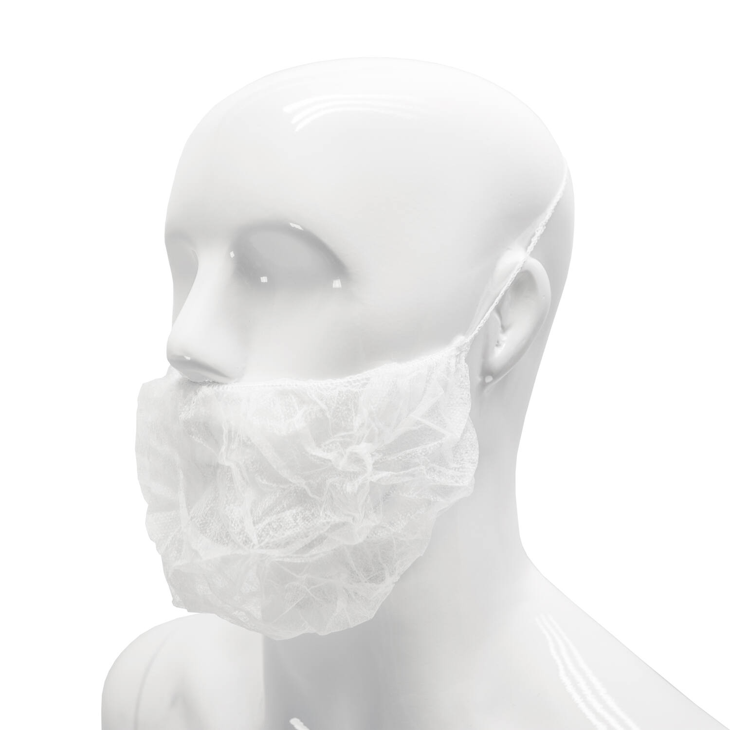 HYGOCLEAN® baardmasker PP wit 46cm headloop