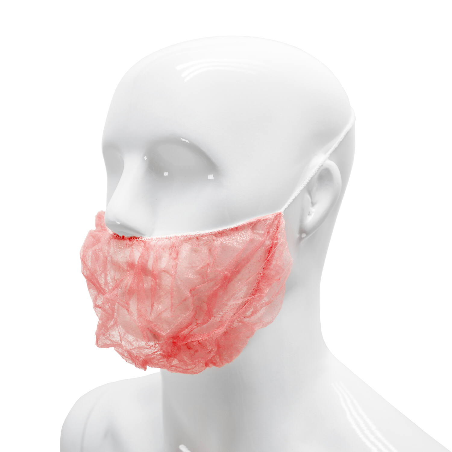 HYGOCLEAN® baardmasker PP rood 46cm headloop