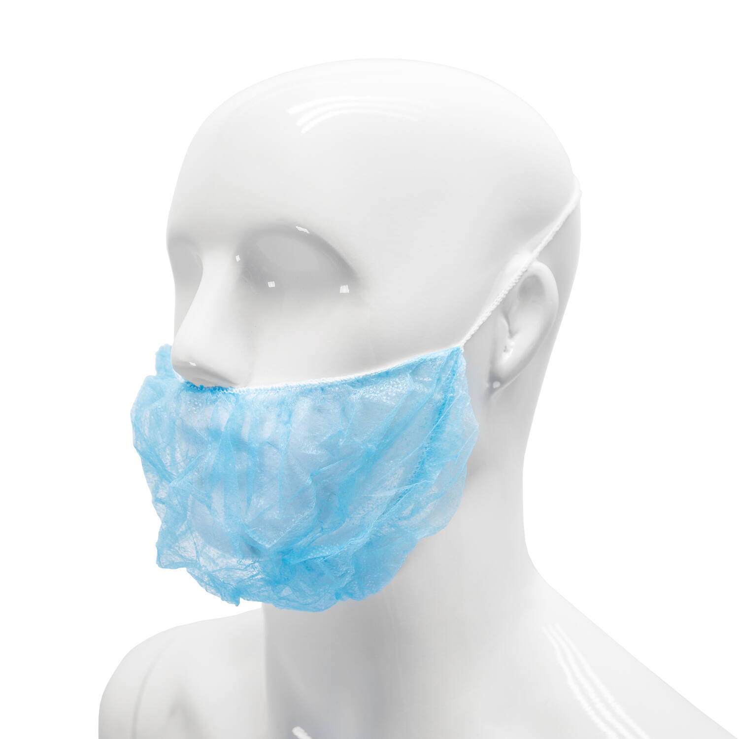 HYGOCLEAN® baardmasker PP blauw 50cm headloop