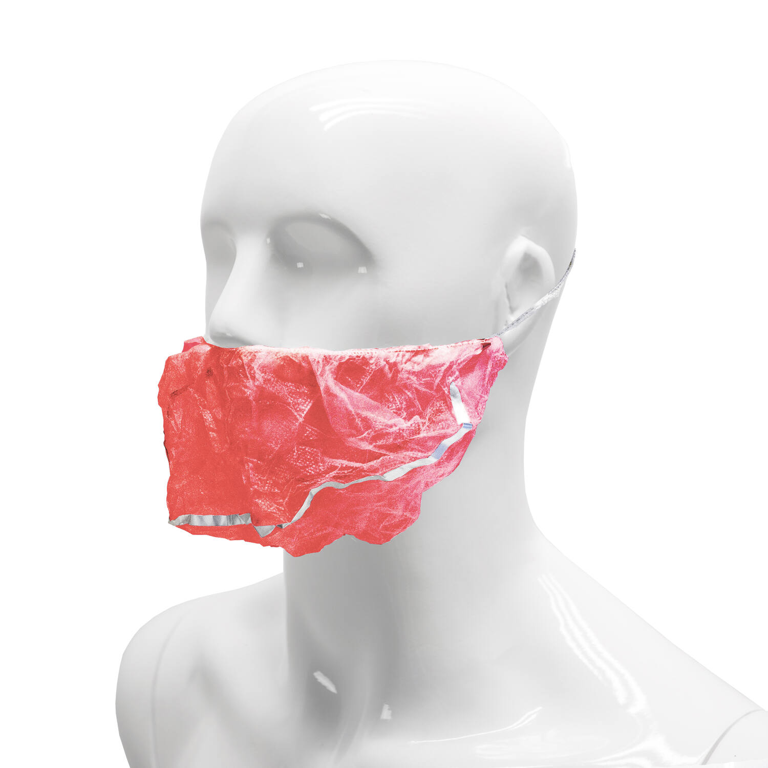 HYGOCLEAN® baardmasker PP rood 46cm headloop