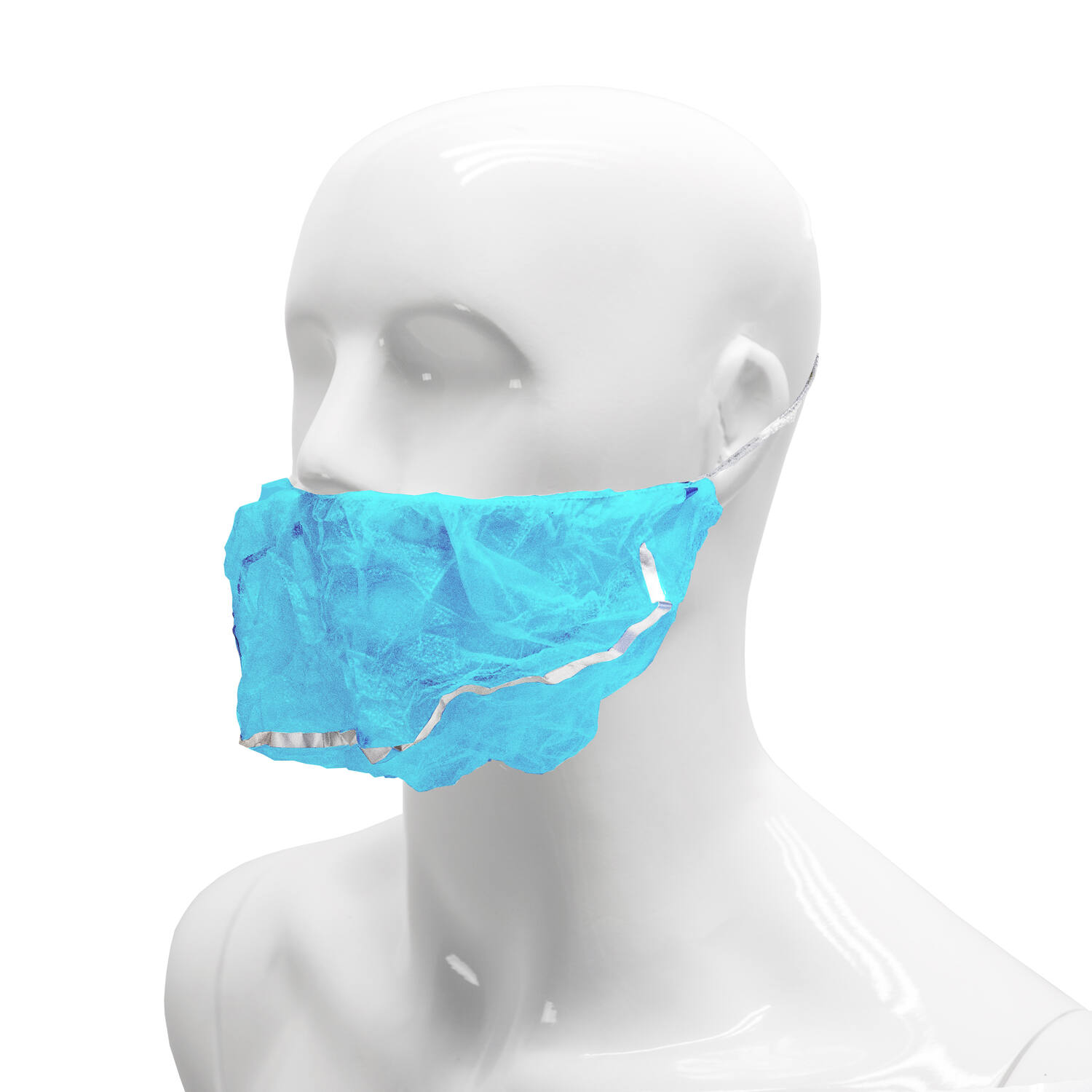 HYGOCLEAN® baardmasker PP blauw 46cm headloop