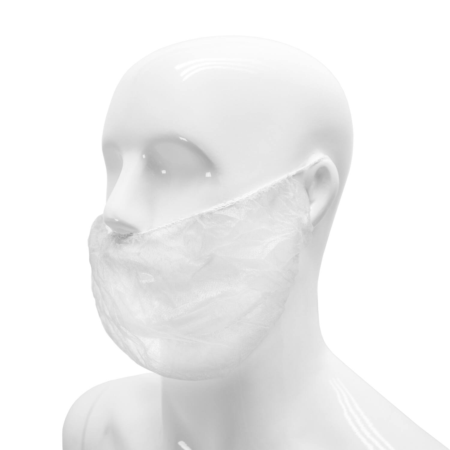 HYGOCLEAN® baardmasker PP wit 46cm dubbel earloop