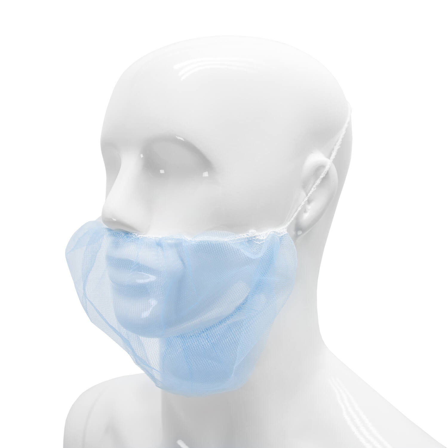 HYGOCLEAN® baardmasker nylon 46cm blauw headloop