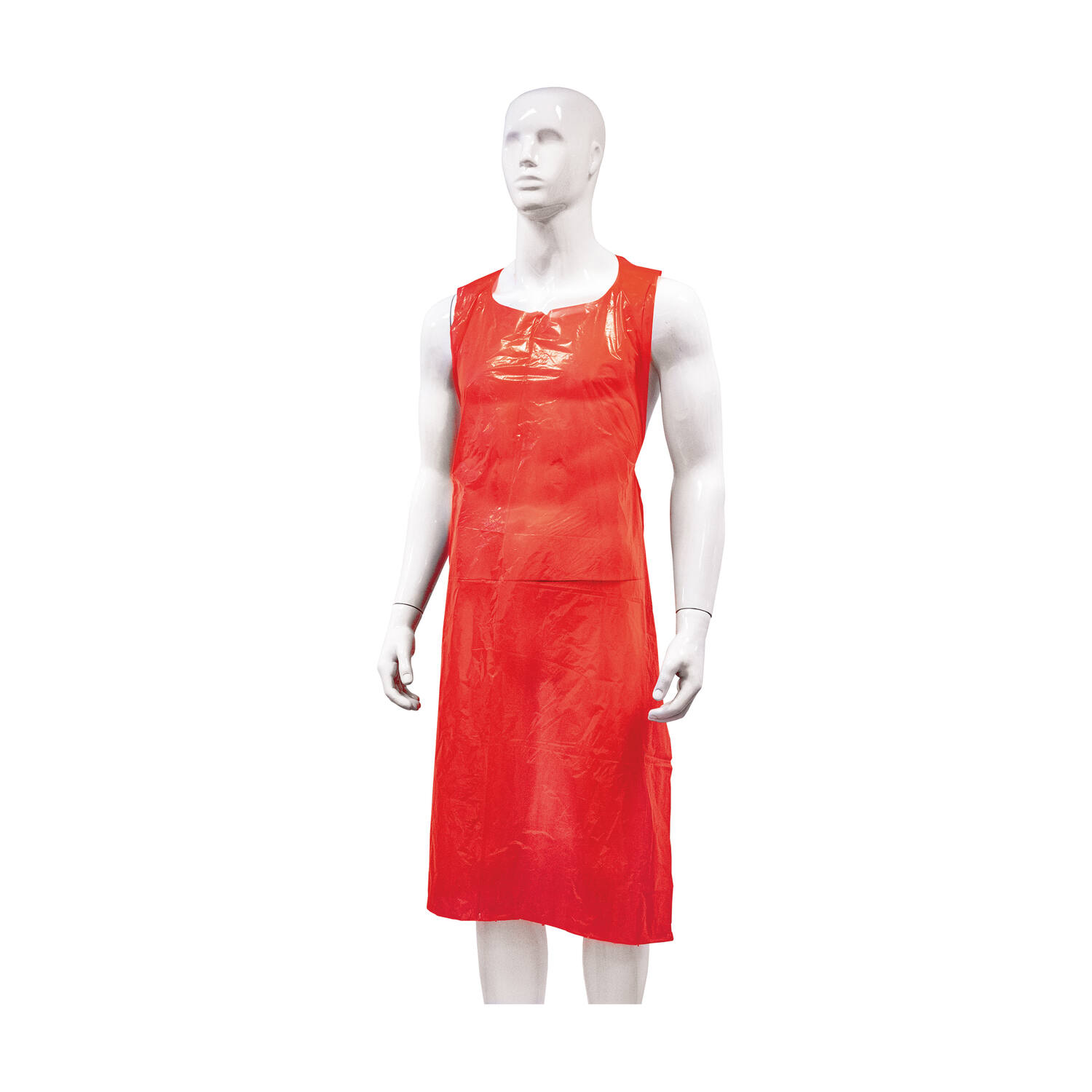 HYGOCLEAN® schort LDPE rood 50Mu blok