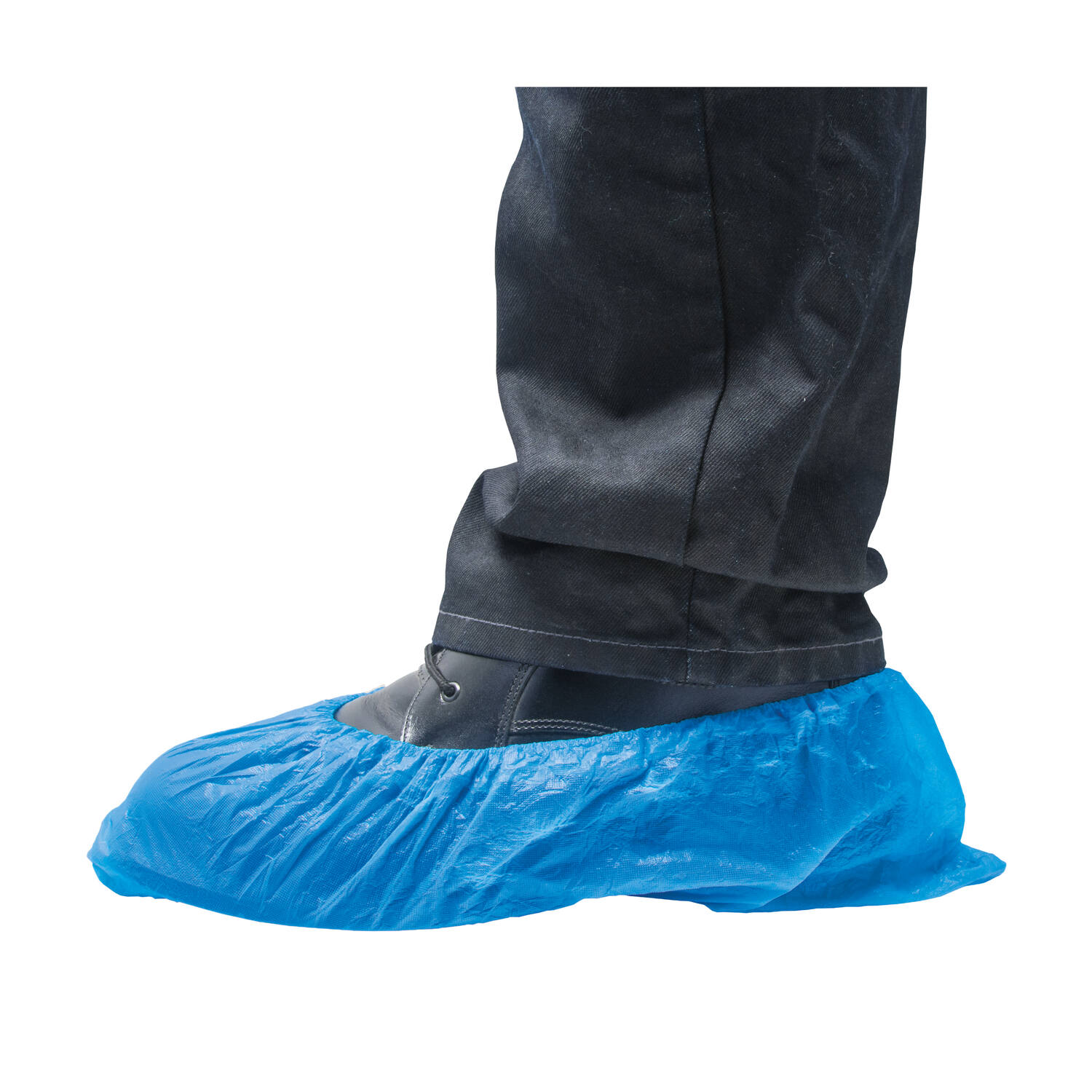 HYGOCLEAN® overschoen CPE blauw 30Mu geruwd