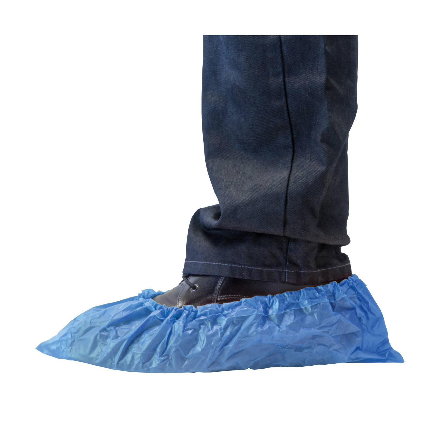 HYGOCLEAN® overschoen CPE blauw 70Mu geruwd