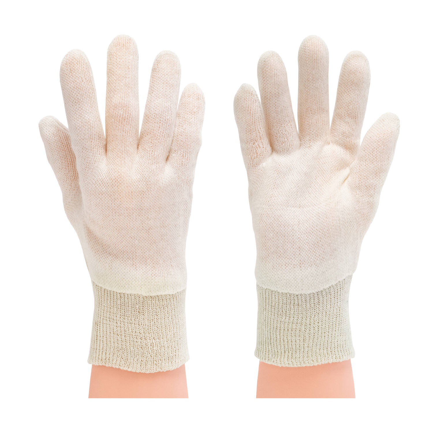 HYGOCLEAN® Handschoen katoen tricot manchet ecru heren