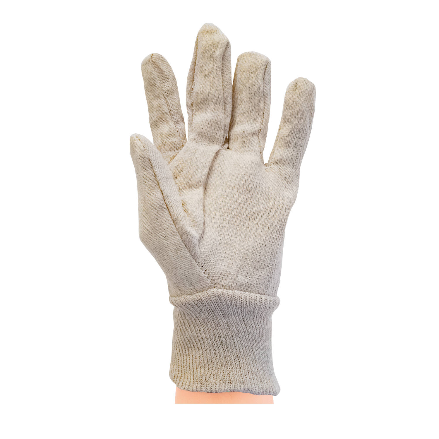 HYGOCLEAN® Handschoen cotton dril manchet ecru heren