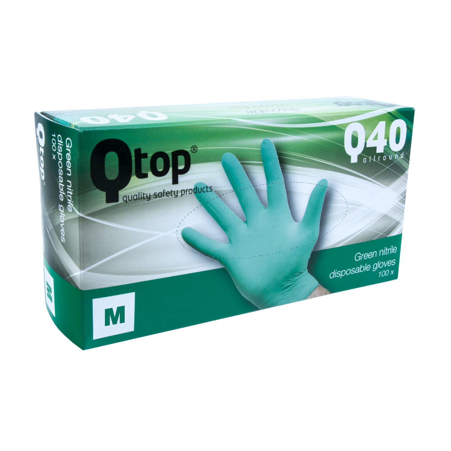 Q-TOP® Q40 handschoen nitril 4gr groen M