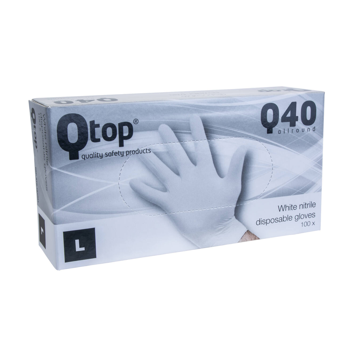 Q-TOP® Q40 handschoen nitril 4gr wit L