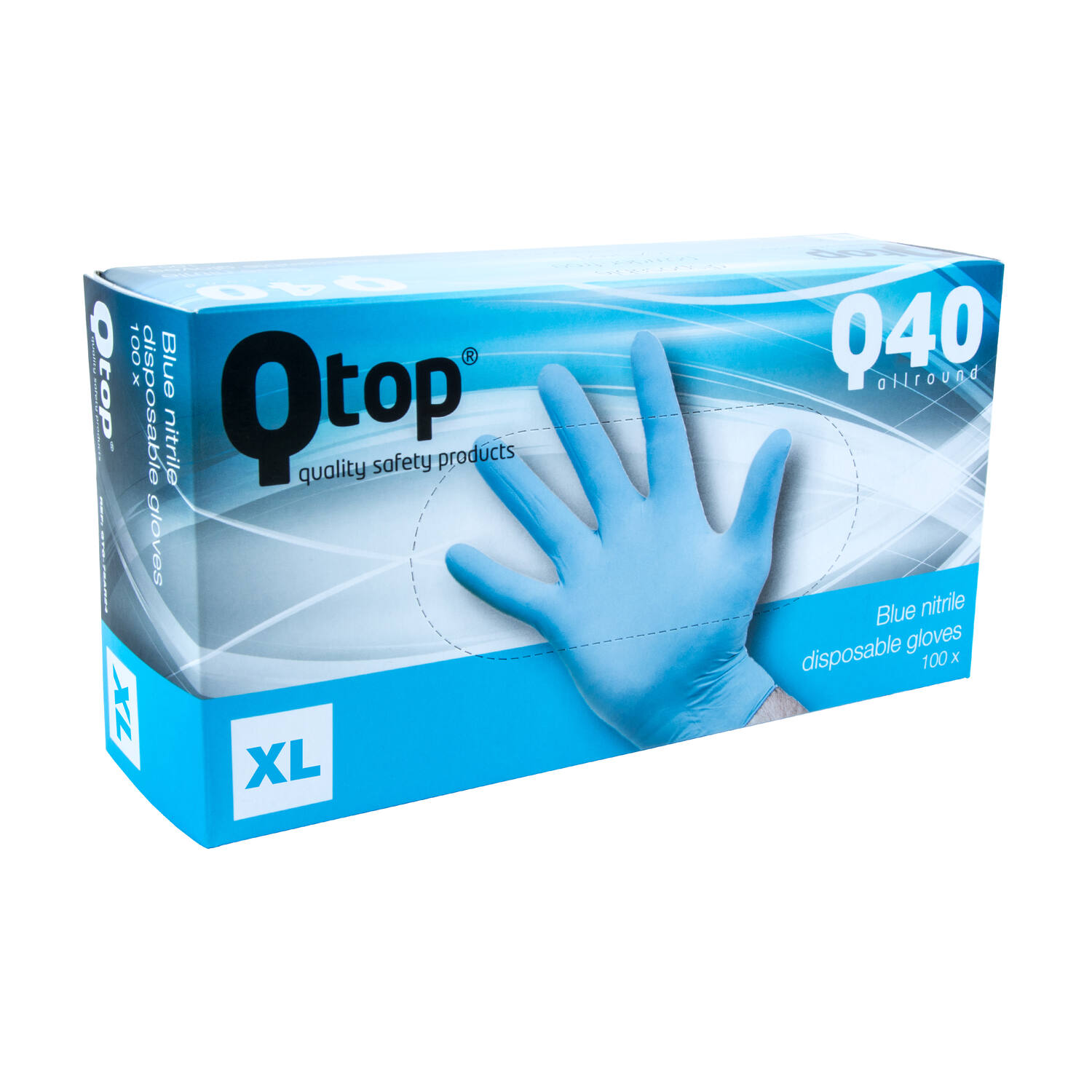 Q-TOP® Q40 handschoen nitril 4gr blauw XL