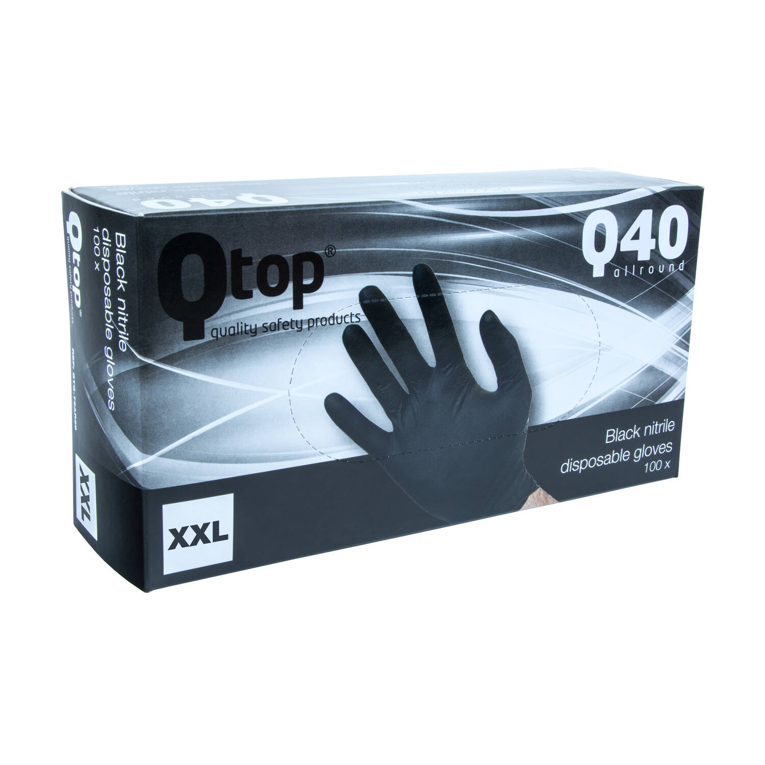 Q-TOP® Q40 handschoen nitril 4gr zwart 2XL