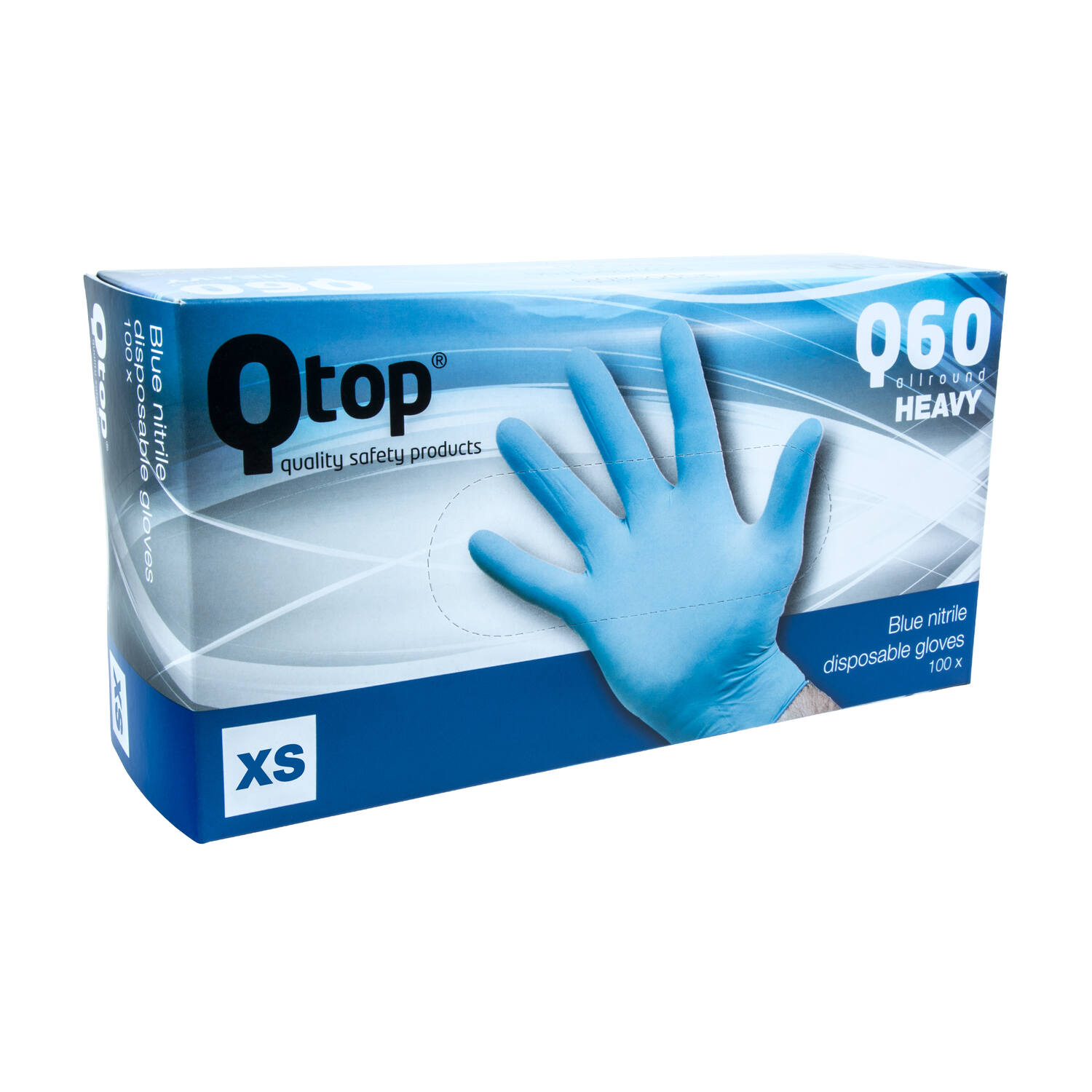 Q-TOP® Q60 handschoen nitril 6gr blauw XS