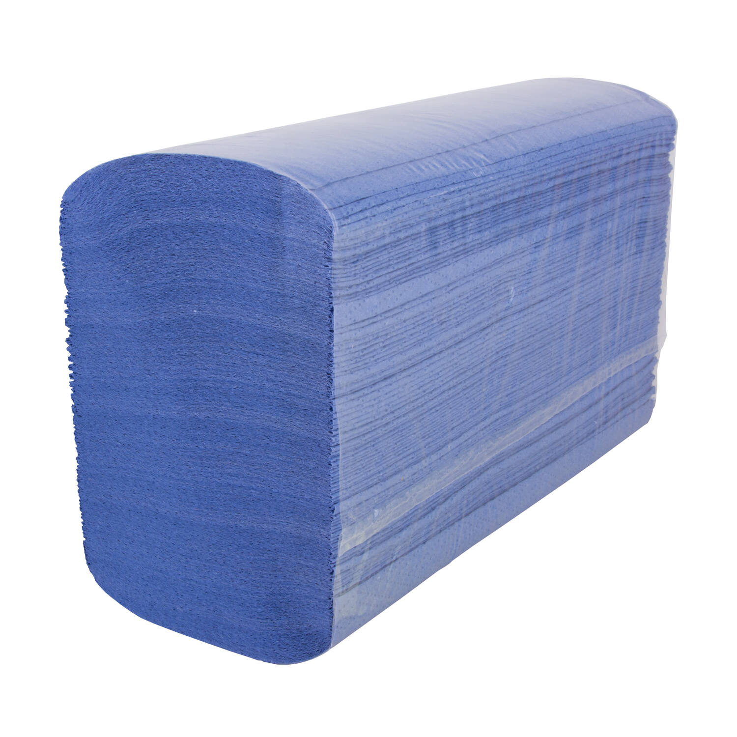 Handdoek 2-lgs blauw cell ZZ-vouw