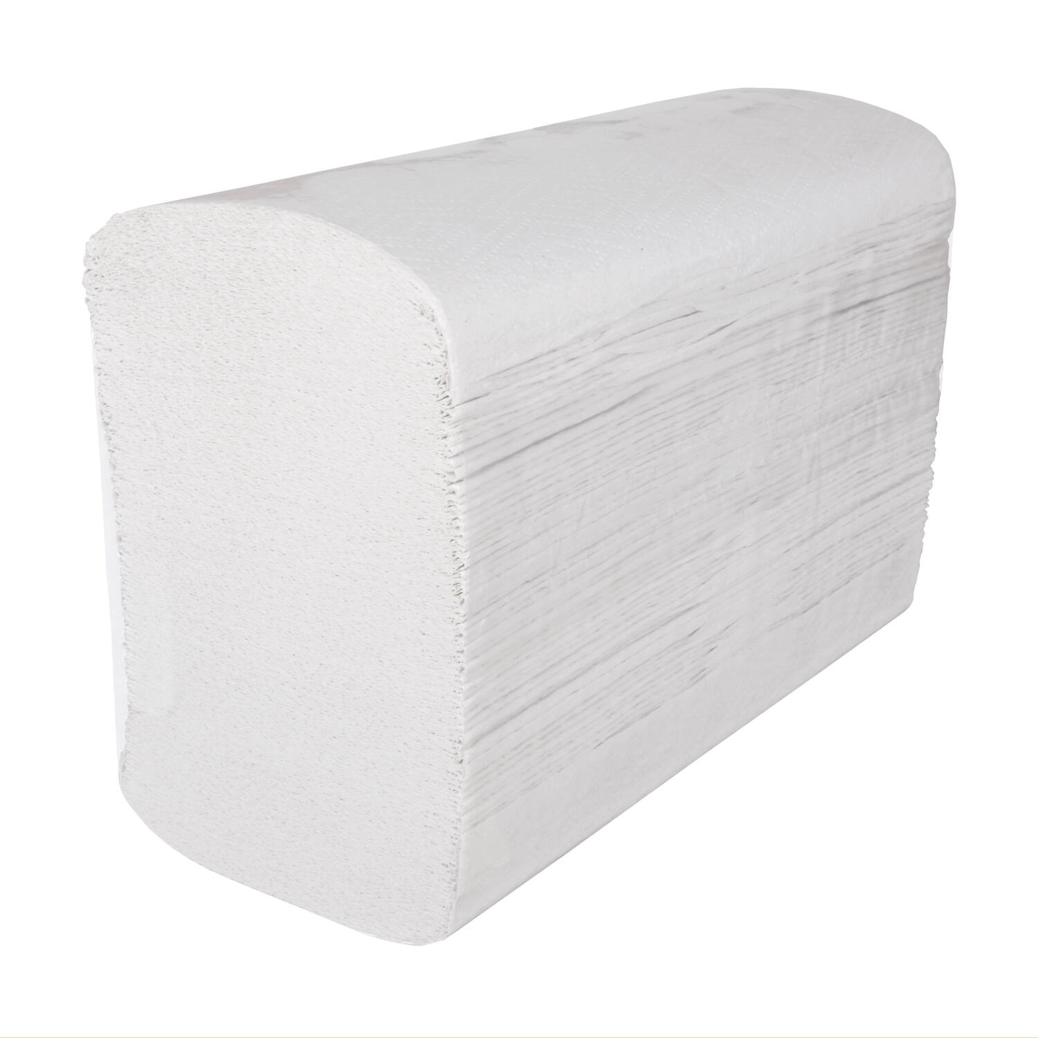 Handdoek 2-lgs hoogwit rec ZZ-vouw