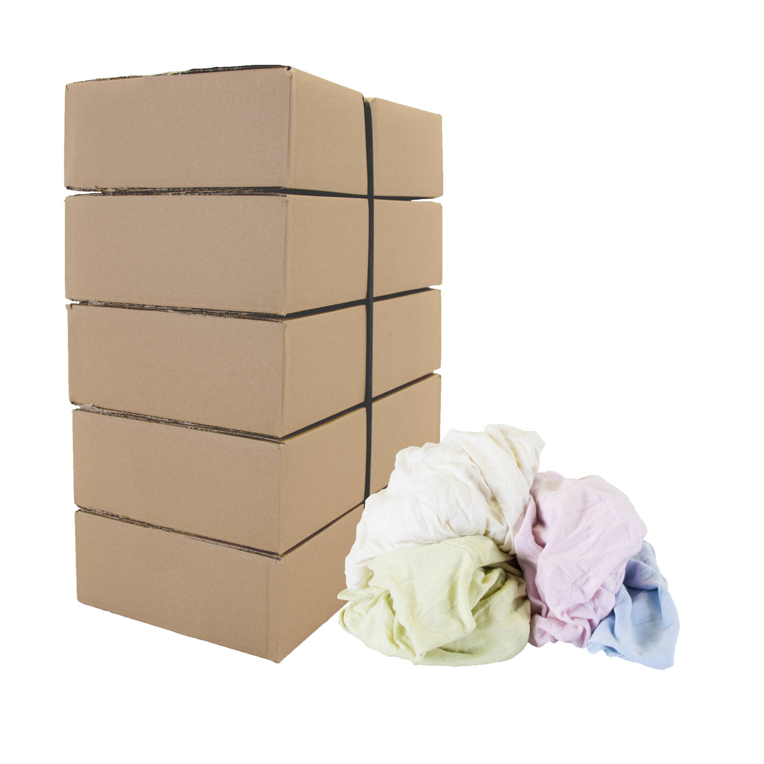 Gekleurde poetslappen tricot polo pastel