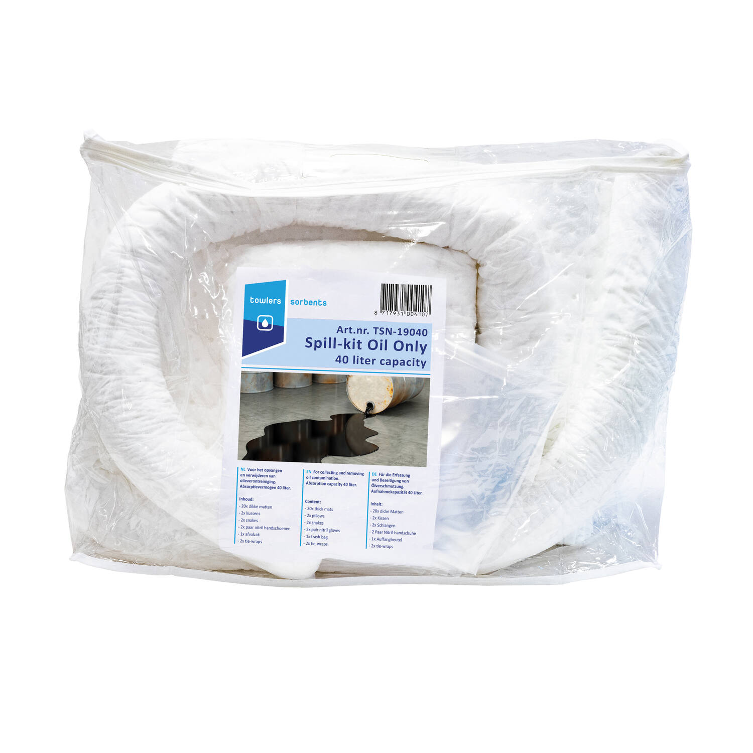 TOWLERS® Oil-Only spillkit wit 40ltr