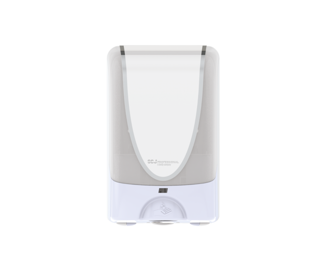 TouchFREE Ultra wit/chrome disp 1,2ltr en 1ltr