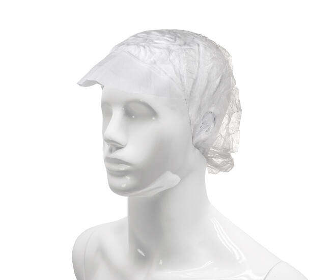 HYGOCLEAN® baret PP klep wit 52cm
