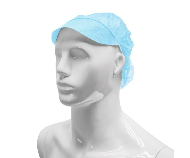 HYGOCLEAN® pet met klep, haarnet blauw