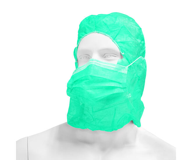 HYGOCLEAN® astrokap PP mondmasker groen 38cm