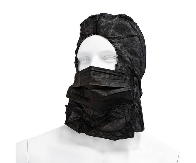 HYGOCLEAN® astrokap PP mondmasker zwart 38cm