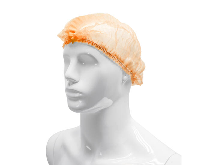 HYGOCLEAN® haarnet PP oranje 52cm dubbel elastiek