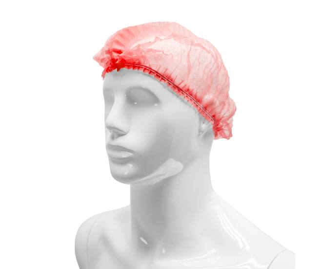 HYGOCLEAN® haarnet PP rood 58cm dubbel elastiek