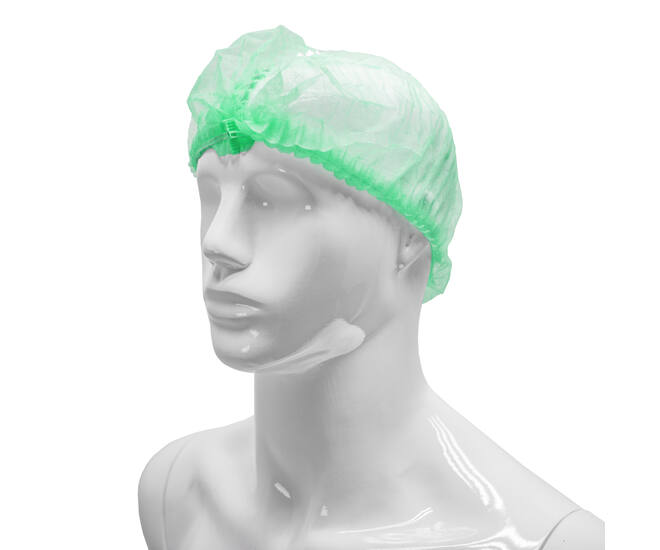 HYGOCLEAN® haarnet PP groen 52cm dubbel elastiek