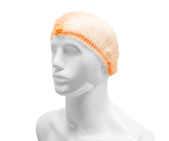 HYGOCLEAN® haarnet PP oranje 52cm elastiek