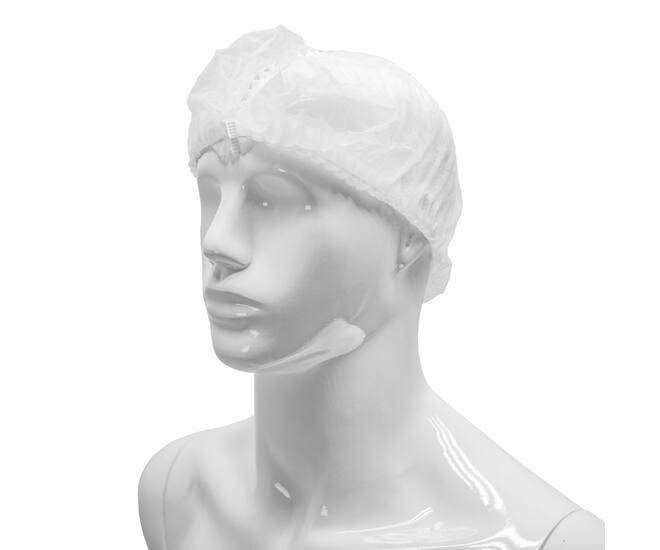 HYGOCLEAN® haarnet PP wit 58cm elastiek