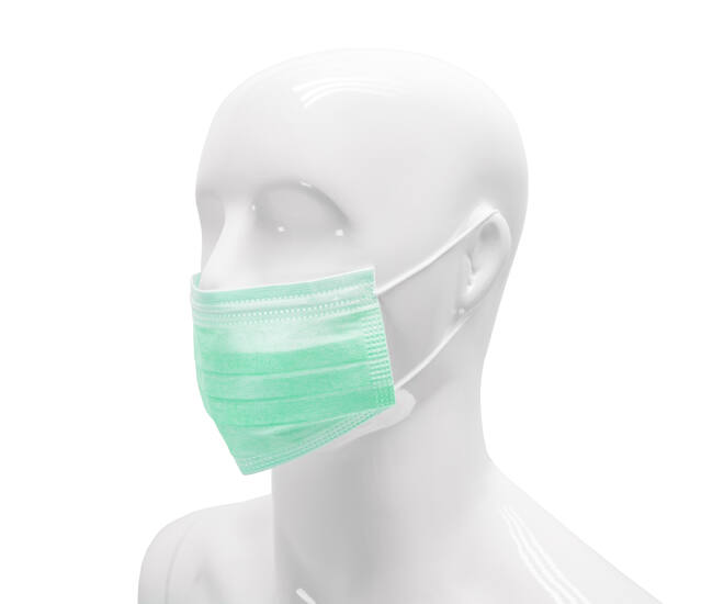 HYGOCLEAN® mondmasker PP 3-lgs groen earloop