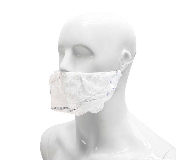 HYGOCLEAN® baardmasker PP wit 46cm headloop