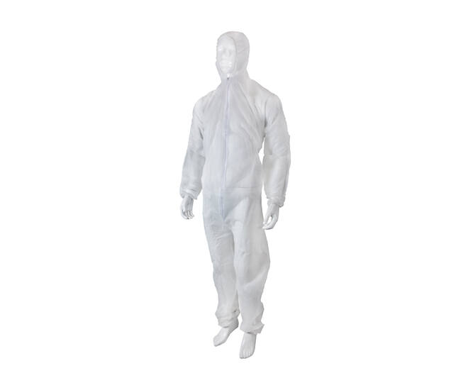 HYGOCLEAN® overal PP rits kap wit S