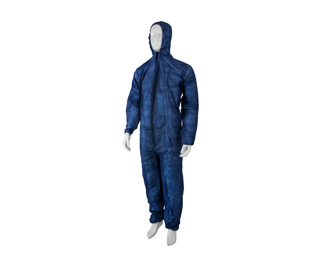 HYGOCLEAN® overal PP rits kap blauw S