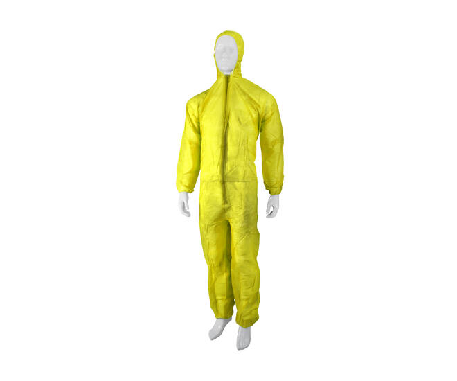 HYGOCLEAN® overal PP rits kap geel 2XL