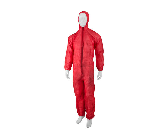 HYGOCLEAN® overal PP rits kap rood 3XL