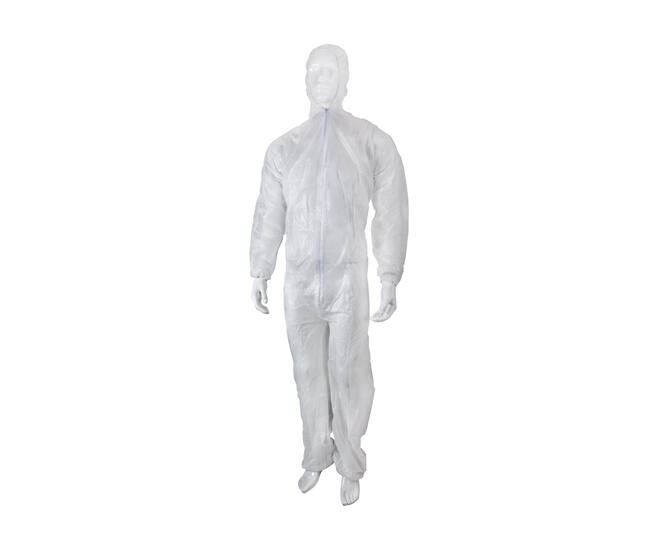 HYGOCLEAN® overal PP-PE rits kap wit XL