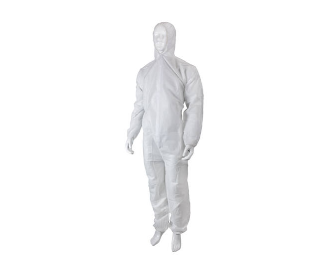 HYGOCLEAN® overal PP SMS rits kap wit 4XL
