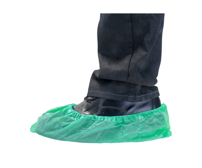 HYGOCLEAN® overschoen CPE groen 40Mu geruwd