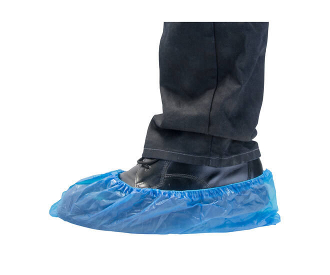 HYGOCLEAN® overschoen CPE blauw 40Mu geruwd