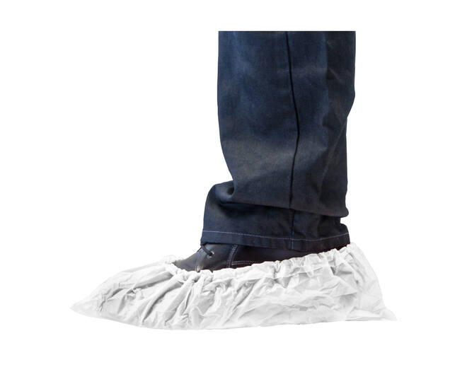 HYGOCLEAN® overschoen CPE wit 70Mu geruwd