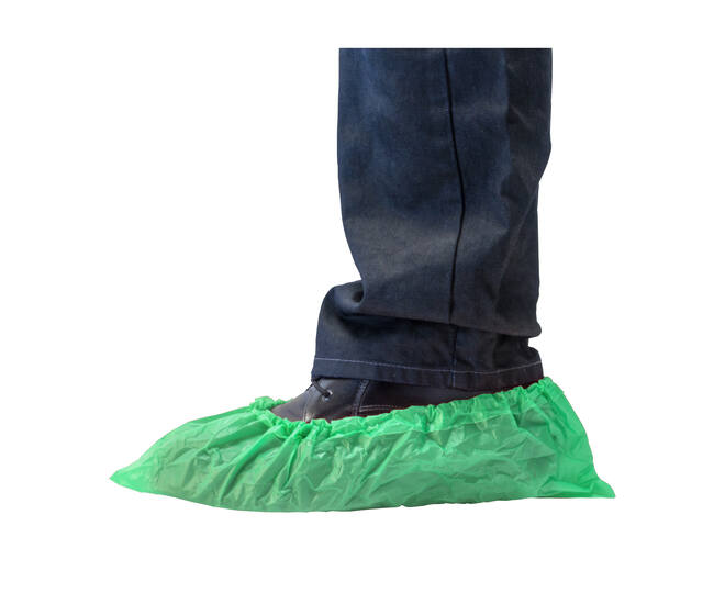 HYGOCLEAN® overschoen CPE groen 70Mu geruwd