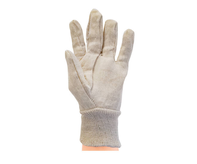 HYGOCLEAN® Handschoen cotton dril manchet ecru heren