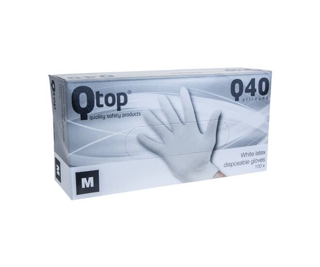 Q-TOP® Q40 handschoen latex 4gr wit M