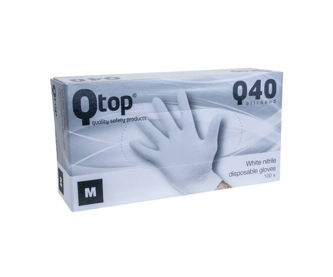 Q-TOP® Q40 handschoen nitril 4gr wit M